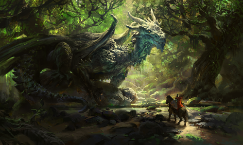 Display jumbo joseph  the ancient  forest dragon by mikeazevedo d7jlys8