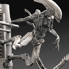 alien - my xeno lurker sculpt by calebnefzen