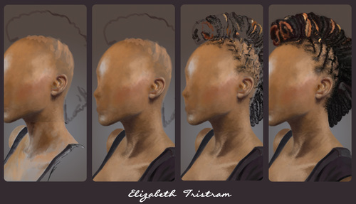 Display jumbo hair 3 process