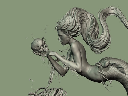 Display jumbo mermaid for fb5