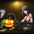waiting for halloween by catherinesteuer