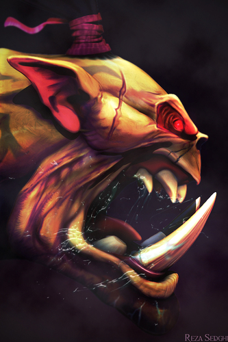 Display jumbo orc face