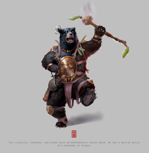 Display jumbo awkward black bear