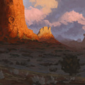 sun rock sunset by banecrafts