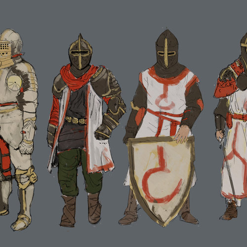 Knight Sketches by konnee