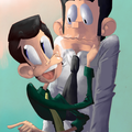 lupin and zenigata by mintcookie