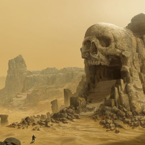 Skull Temple by paintangel
