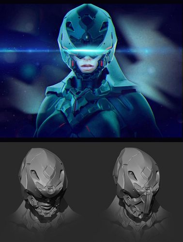 Display jumbo sci fi chick