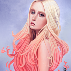 girl with pink hair by mariaferreirakercher