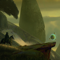 rider in rocks by raja